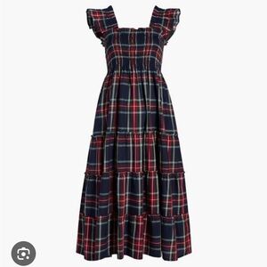 Hill House Navy Tartan dress